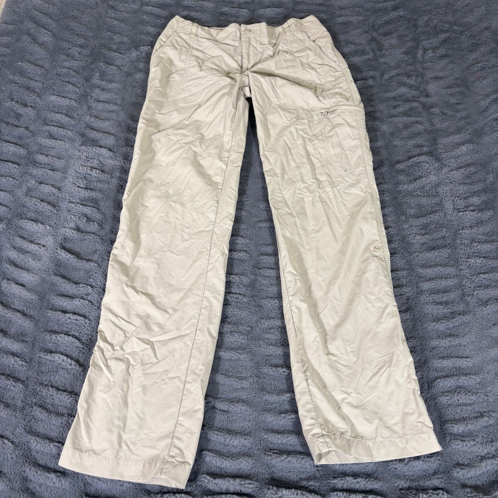 Columbia PFG Womens Khaki Roll Up Cargo Fishing Pants FL8070 Size 4 Regular